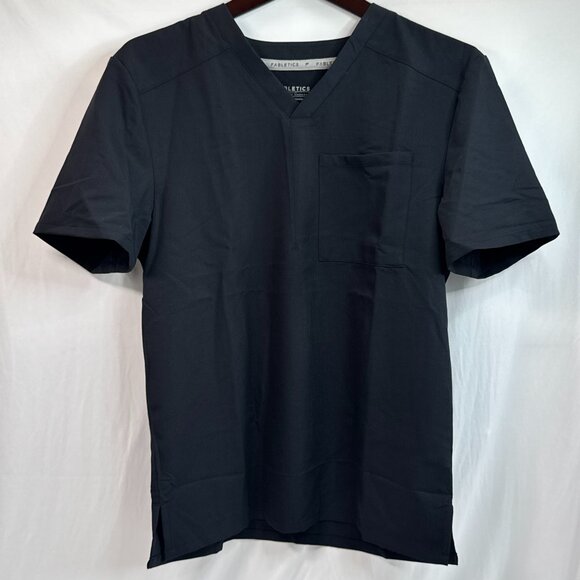 Fabletics Scrub Top Black Evolve 3-Pocket V-Neck, S, Brand New - Picture 1 of 7